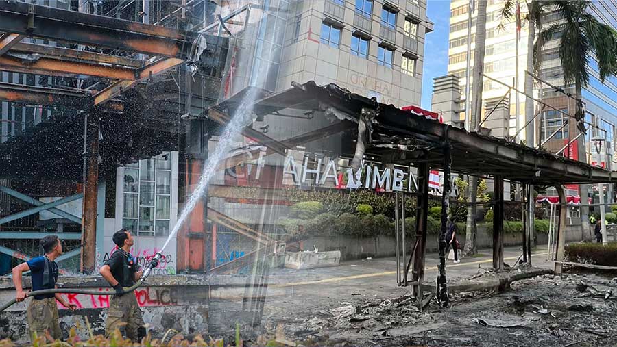 Daftar Fasilitas Umum yang Rusak Imbas Demo, 7 Halte Transjakarta Hingga MRT. (Diolah dari Berbagai Sumber)