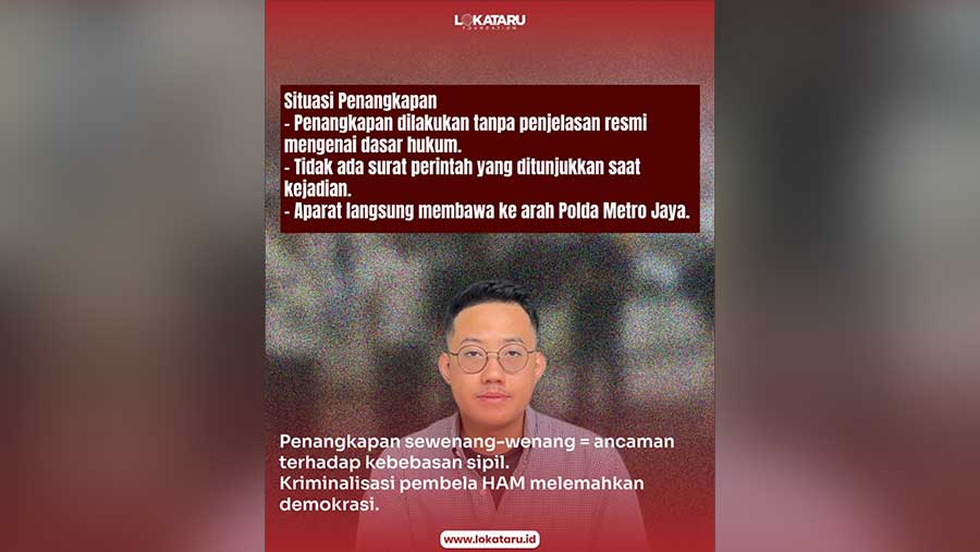 Direktur Lokataru Foundation, Delpedro Marhaen dijemput paksa aparat (Tangkapan layar IG @lokataru_foundation)