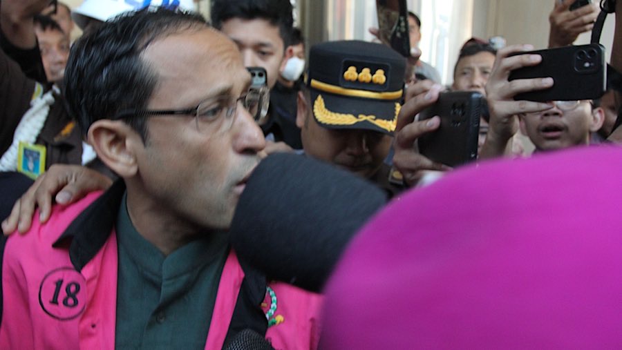 Namun, dalam kontruksi perkara, jaksa berulang kali memang menyoroti sejumlah peran Nadiem dalam kasus tersebut.. (Bloomberg Technoz/Andrean K)