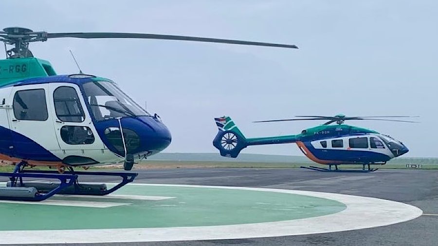 Helikopter Eastindo Air. (Tangkapan Layar via eastindo.com)