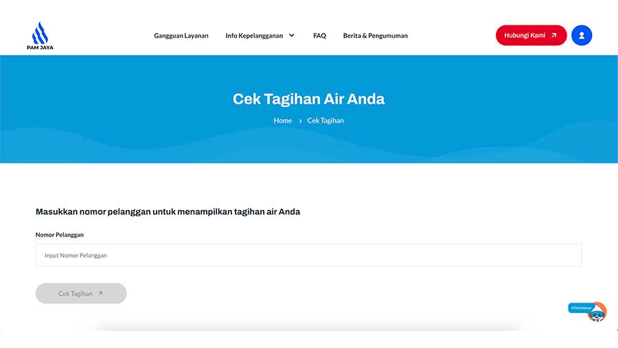 Situs resmi Pam Jaya (Dok. Pam Jaya)