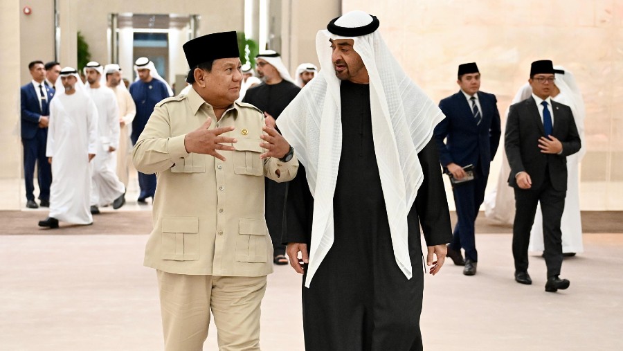Pertemuan Presiden Prabowo dan Presiden MBZ di UEA, Jumat 12 September 2025. (Setpres)