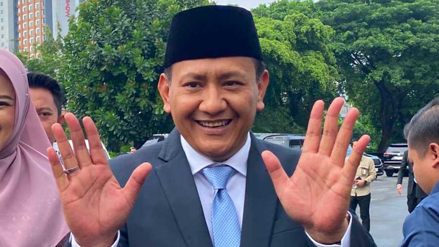 Bendahara DPD Gerindra Jawa Tengah, Rohmat Marzuki calon kuat Wamenhut. (Bloomberg Technoz/Dovana)
