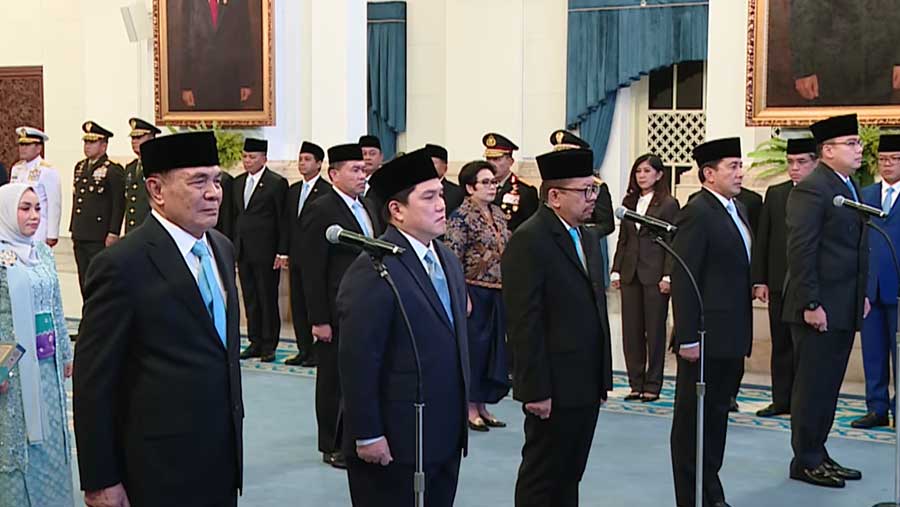 Pelantikan Menteri dan Wamen Kabinet Merah Putih Sisa Masa Jabatan 2024-2029 (Dok. YouTube Sekretariat Presiden)