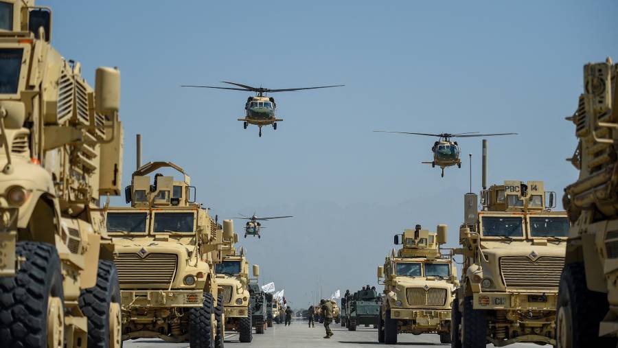 Pangkalan udara Bagram di Afghanistan. (Bloomberg)