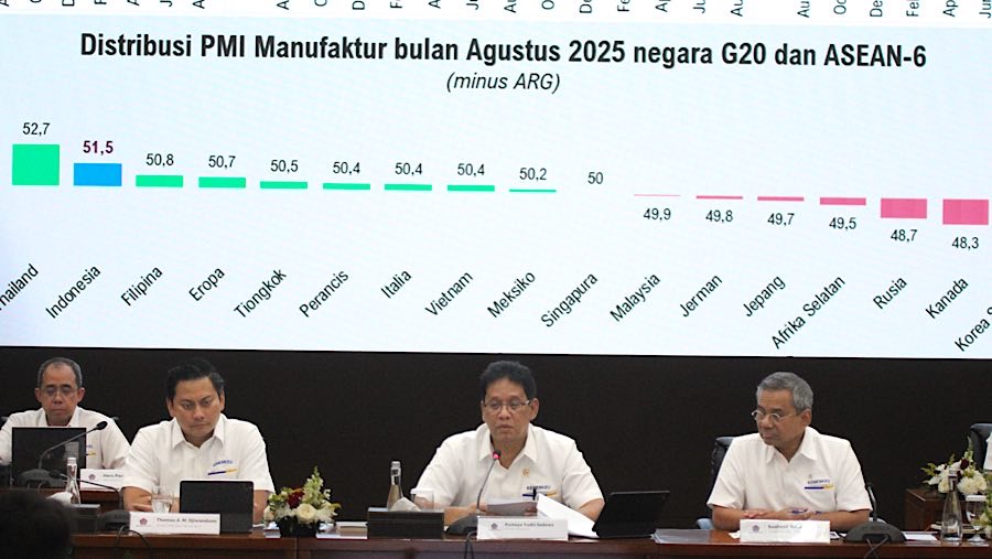 Menteri Keuangan Purbaya Yudhi Sadewa saat pemaparan APBN Kita di Kantor Kemenkeu, Senin (22/9/2025). (Bloomberg Technoz/Andrean Kristianto)
