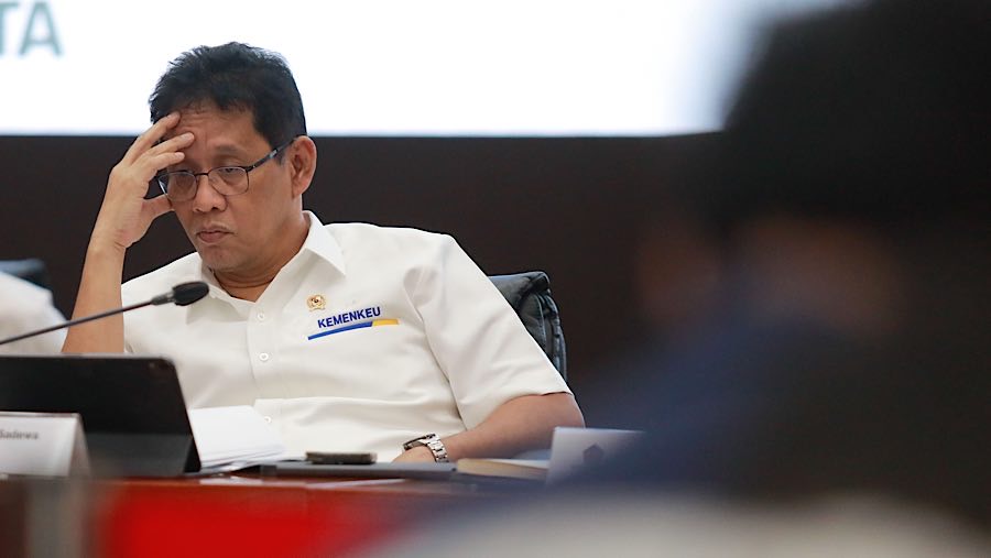Menteri Keuangan Purbaya Yudhi Sadewa saat pemaparan APBN Kita di Kantor Kemenkeu, Senin (22/9/2025). (Bloomberg Technoz/Andrean Kristianto)
