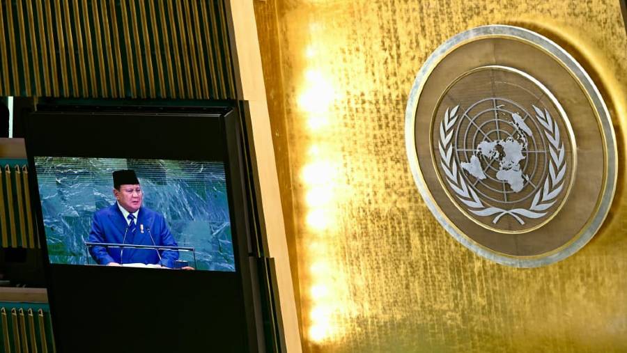 Prabowo di Debat Umum Sidang Majelis Umum ke-80 PBB di Markas Besar PBB di New York. (Foto: Laily Rachev - Biro Pers Sekretariat Presiden)