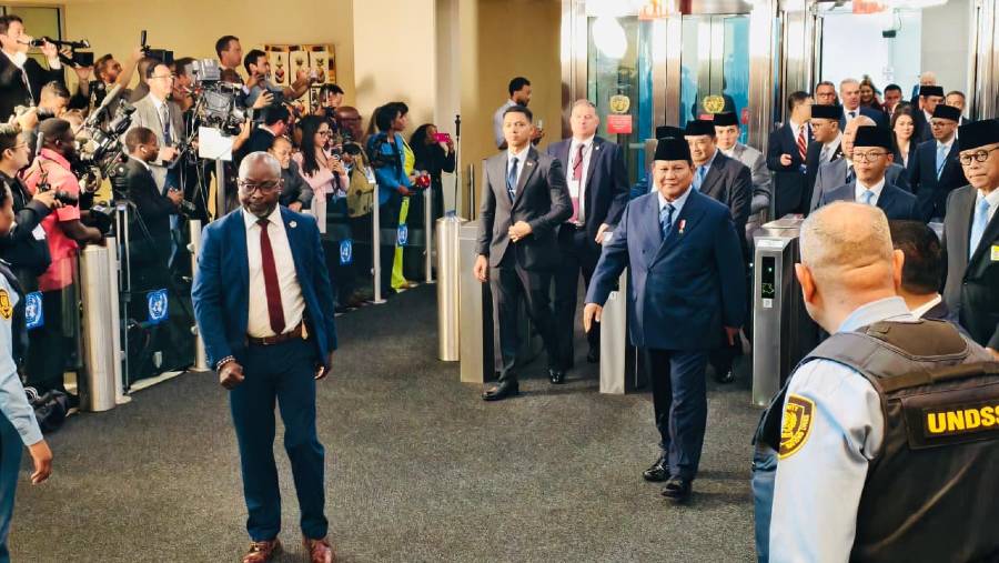 Prabowo di Debat Umum Sidang Majelis Umum ke-80 PBB di Markas Besar PBB di New York. (Foto: Laily Rachev - Biro Pers Sekretariat Presiden)