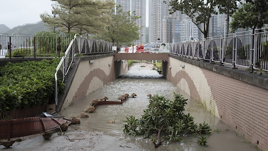 Ragasa berpotensi menjadi badai paling merusak yang melanda Hong Kong sejak Mangkhut tahun 2018. (Justin Chin/Bloomberg)