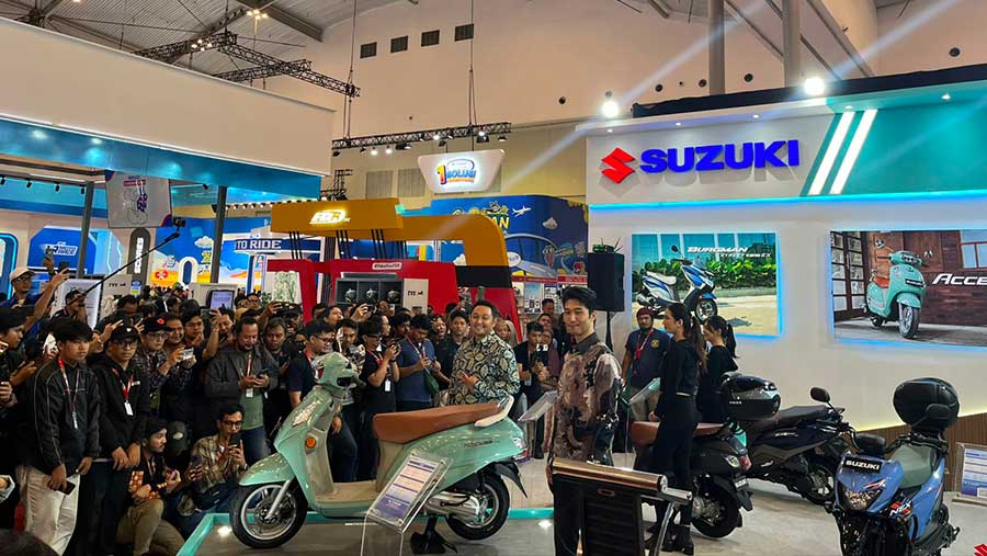 Peluncuran Suzuki Acces 125 di Gelaran IMOS (Bloomberg technoz/Lisa Listiani)