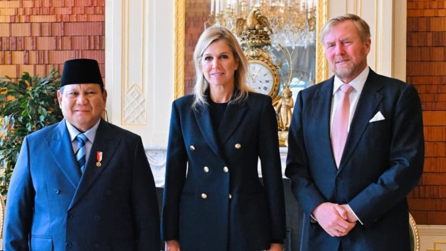 Presiden RI Prabowo Subianto diterima resmi oleh Raja Belanda Willem-Alexander dan Ratu Máxima di Istana Huis ten Bosch, Belanda. (Foto: BPMI Setpres)