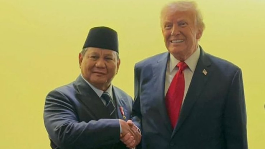 Presiden Prabowo Subianto dan Presiden Amerika Serikat Donald Trump saat bertemu di PBB. (IG @prabowo)