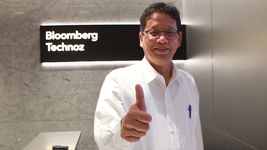 Menteri Keuangan Purbaya Yudhi Sadewa saat wawancara di Kantor Bloomberg Technoz, Jakarta, Selasa (30/9/2025). (Bloomberg Technoz/ Andrean Kristianto)