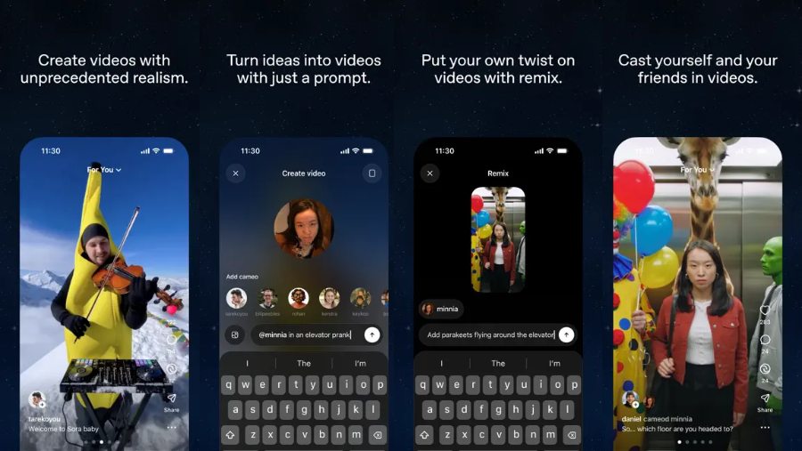 Tampilan Aplikasi Media Sosial Sora 2 dari OpenAI. (dok: Sora/Apple.com)