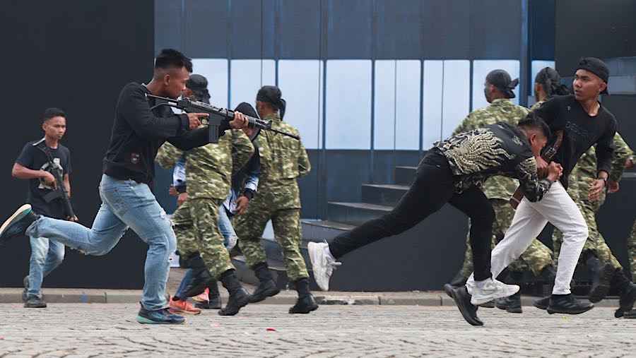 Puncak HUT ke-80 TNI dijadwalkan berlangsung Minggu, 5 Oktober 2025.. (Blommberg Technoz/Andrean Kristianto)