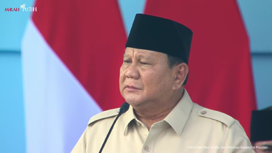 Presiden Prabowo pimpin upacara acara puncak HUT ke-80 TNI di Monas. (Sekretariat Presiden)	
