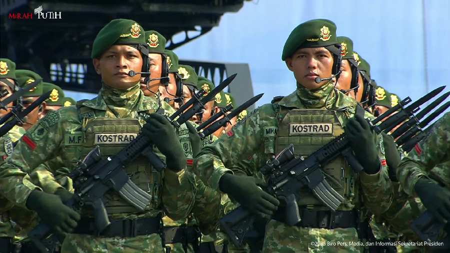 Suasana Perayaan HUT ke-80 TNI di Monas. (Sekretariat Presiden)