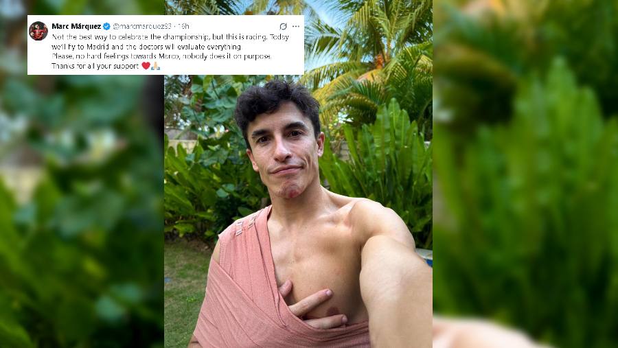 Marc Márquez Pasca Terjatuh di MotoGP Mandalika, Lombok, Indonesia. (Dok: X/@marcmárquez93)