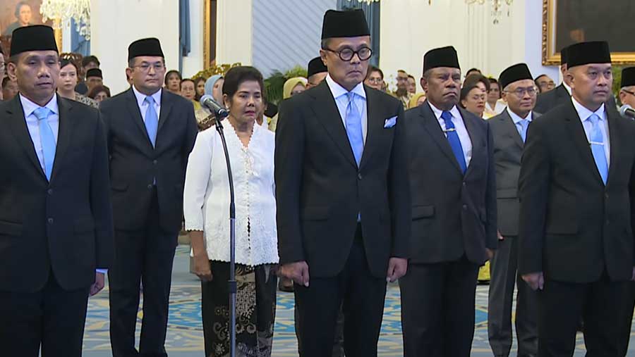 Pelantikan dan Pengucapan Sumpah Pejabat Negara, Istana Negara, 8 Oktober 2025 (Dok. YouTube Sekretariat Presiden)
