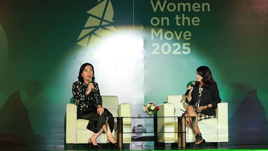 Pandangan tersebut diunkapkan pada acara Gala Dinner Women On The Move 2025, sesi Fireside Chat di Bali, Sabtu (27/9/2025) (Bloomberg Technoz/Andre)