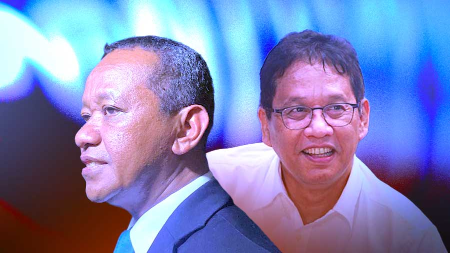 Bahlil Lahadalia dan Purbaya Yudhi Sadewa (Bloomberg Technoz)