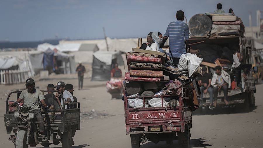 Gencatan senjata, yang bertujuan untuk mengakhiri perang brutal selama dua tahun antara Israel dan Hamas. (Ahmad Salem/Bloomberg)