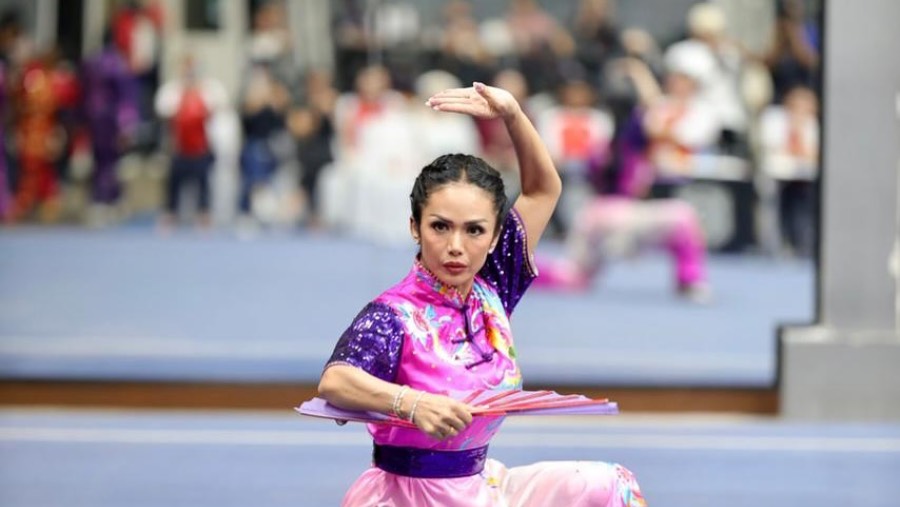 Kris Dayanti main Wushu. (Sumber: Instagram Kris Dayanti)