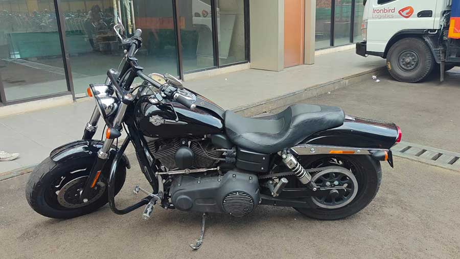 Motor Harley Davidson tipe FDX tahun 2008 yang dicuri dari Parkiran Mall Senayan City. (Dok Humas Polres Jakpus)