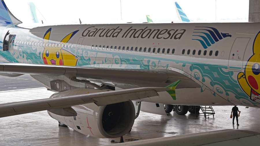 Pesawat Garuda Indonesia. (Bloomberg)