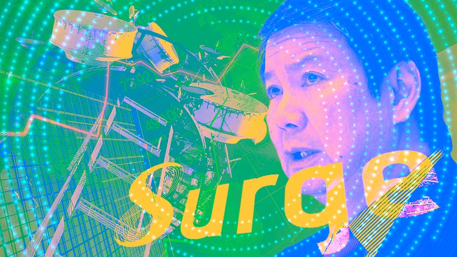 Ilustrasi saham Surge (WIFI) Hashim Djojohadikusumo (Diolah)