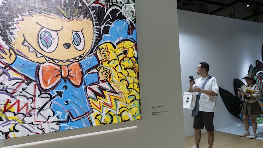 Pameran ini merupakan perayaan ulang tahun ke-10 Pop Mart International Ltd. (Qilai Shen/Bloomberg)