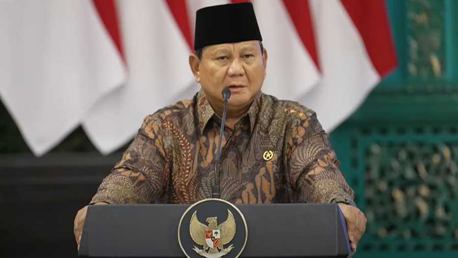 Pengantar Presiden Prabowo pada Sidang Kabinet Paripurna, Istana Negara, 20 Oktober 2025 (Tangkapan layar YouTube Sekretariat Presiden)