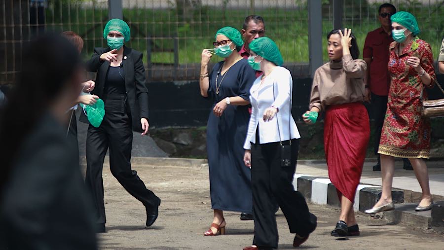 SPPG Halim 02 menjadi lokasi yang dikunjungi Ibu Negara Brasil, Janja Lula da Silva. (Bloomberg Technoz/Andrean Kristianto)