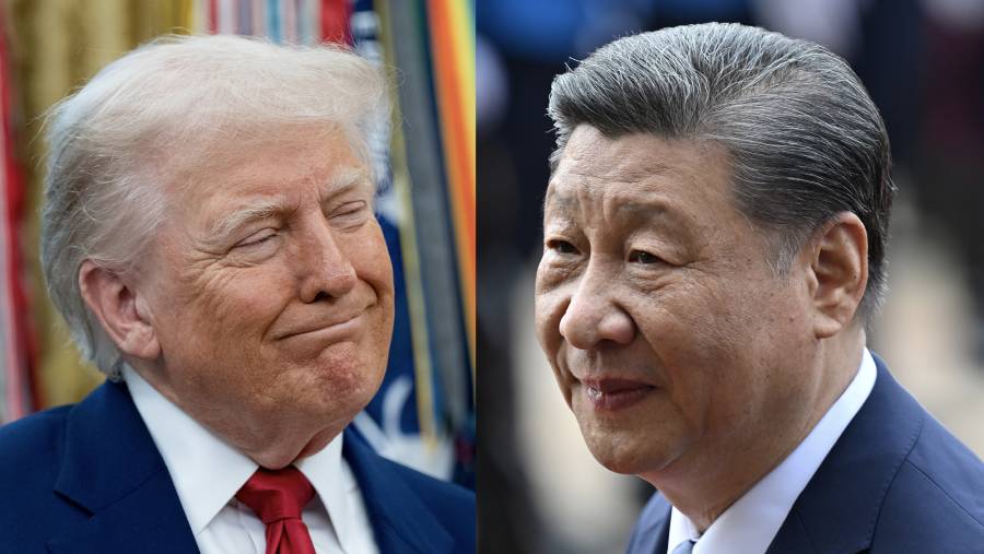 Donald Trump dan Xi Jinping. (Bloomberg)