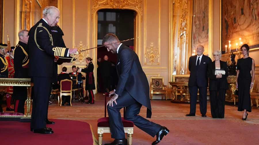 King Charles beri gelar kehormatan kepada David Beckham di Istana Windsor. (Dok. Instagram @davidbeckham)