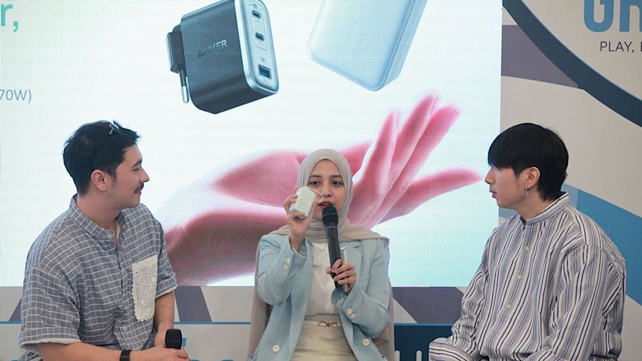 Peluncuran produk Anker di Atrium Mall Kelapa Gading 5, Jakarta Kamis (6/11/2025) (Bloomberg Technoz/Andrean Kristianto)