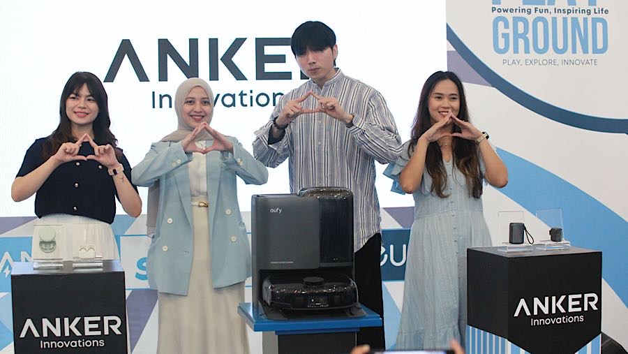 Peluncuran produk Anker di Atrium Mall Kelapa Gading 5, Jakarta Kamis (6/11/2025) (Bloomberg Technoz/Andrean Kristianto)