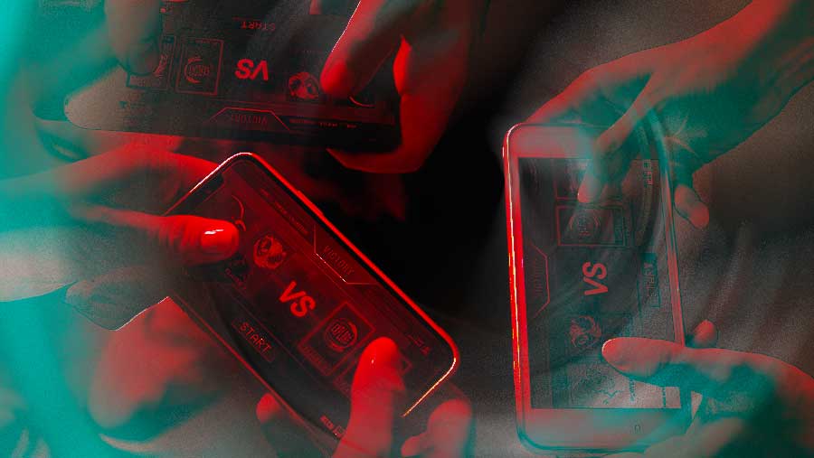 Ilustrasi larangan game online (Diolah)