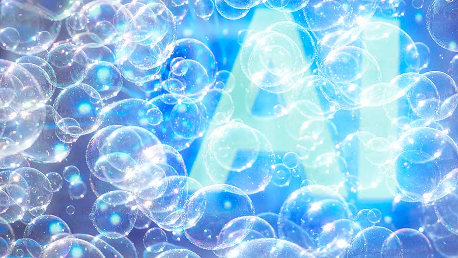 Ilustrasi AI dan hype proyek investasi pusat data mengarah ke potensi bubble (Diolah)