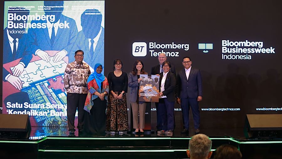 Bloomberg Businessweek Indonesia, hasil kolaborasi antara Bloomberg Media dan PT Berita Mediatama Indonesia. (Bloomberg Technoz/Andrean Kristianto)