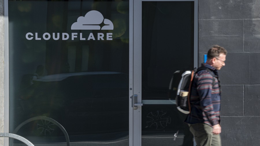 Kantor pusat Cloudflare Inc. di San Francisco, California, AS. David Paul Morris/Bloomberg
