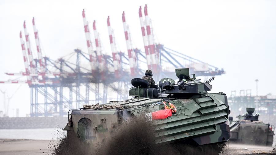 Militer Taiwan. (Bloomberg)