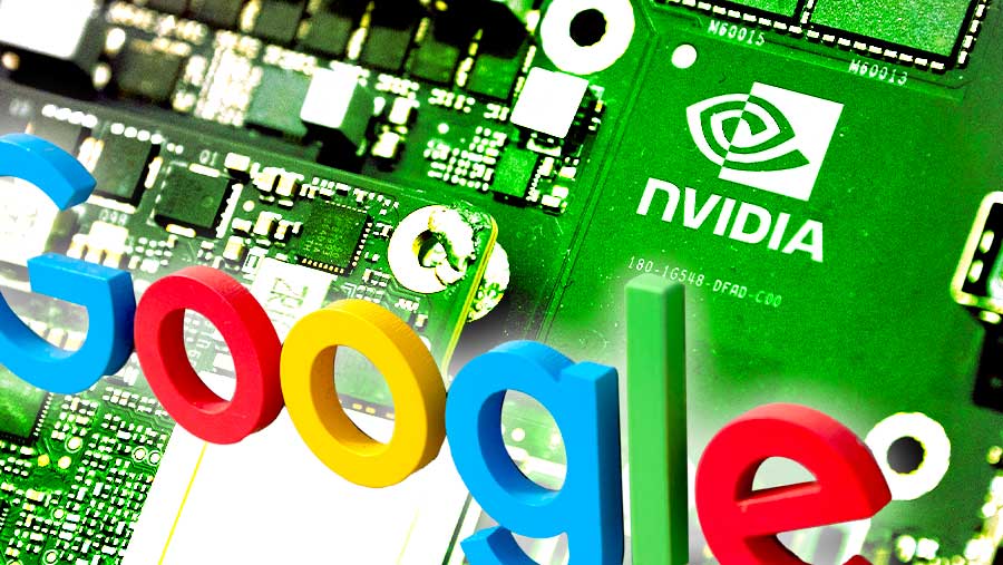 Ilustrasi Google dan Nvidia (Diolah)