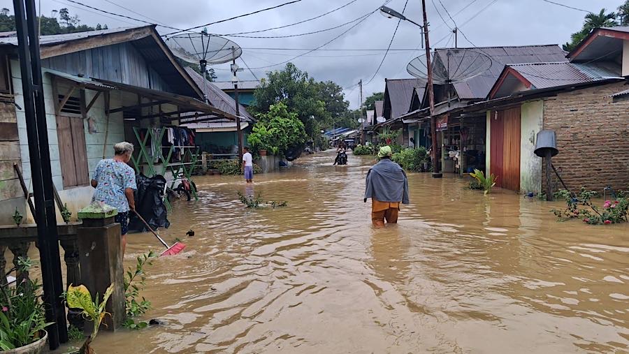 Banjir Bandang di Tapanuli Utara dan Tapanuli Tengah, Sumatra Utara. (Dok BNPB)
