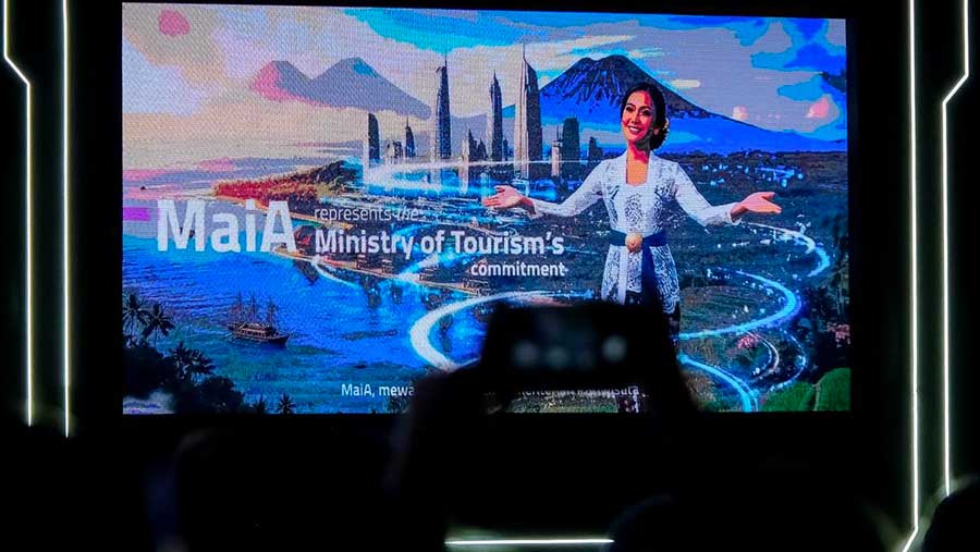 Peluncuran kecerdasan buatan MaiA (Meticulous Artificial Intelligence of Indonesia) (28/11). (Dok. Kemenpar RI)