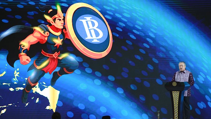 Dalam pidatonya Gubernur Bank Indonesia Perry Warjiyo mengajak pemerintah dan seluruh pemangku kepentingan bersinergi demi menjaga stabilitas ekonomi 