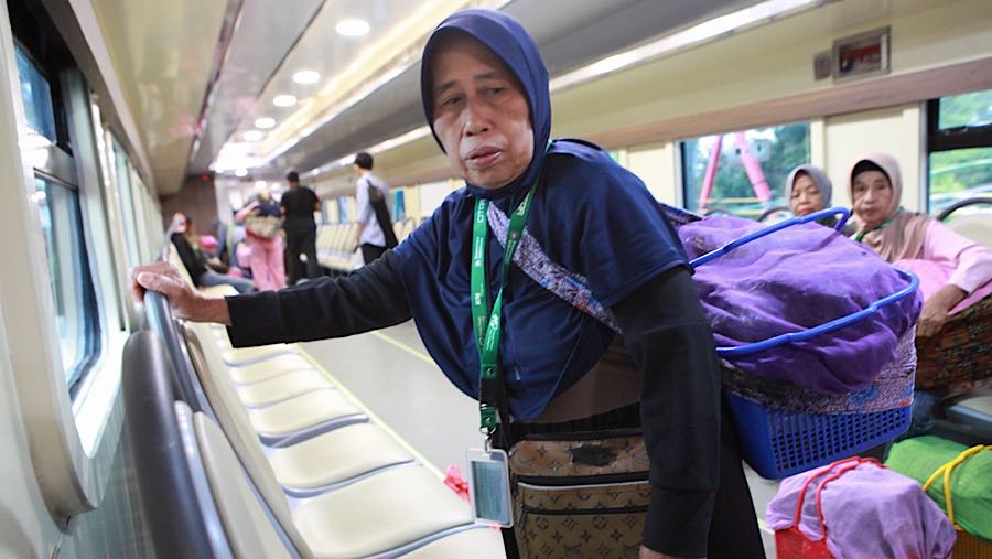 Kapasitas kereta khusus petani dan pedagang memiliki 73 tempat duduk  (Bloomberg Technoz/Andre)