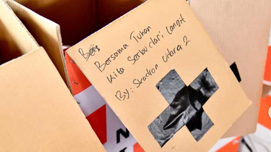 Puspen TNI Terjunkan 90 Helibox Sembako ke Desa Terisolasi Tapanuli Utara (Instagram @puspentni)