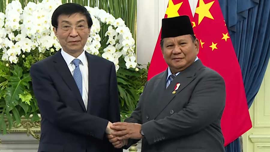 Kunjungan Ketua MPR Republik Rakyat Tiongkok (RRT) Wang Huning, Istana Merdeka,4 Desember 2025 (YouTube Sekretariat Presiden)